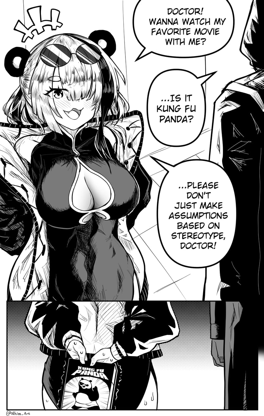 doctor, feater, and po (arknights and 1 more) drawn by nhim