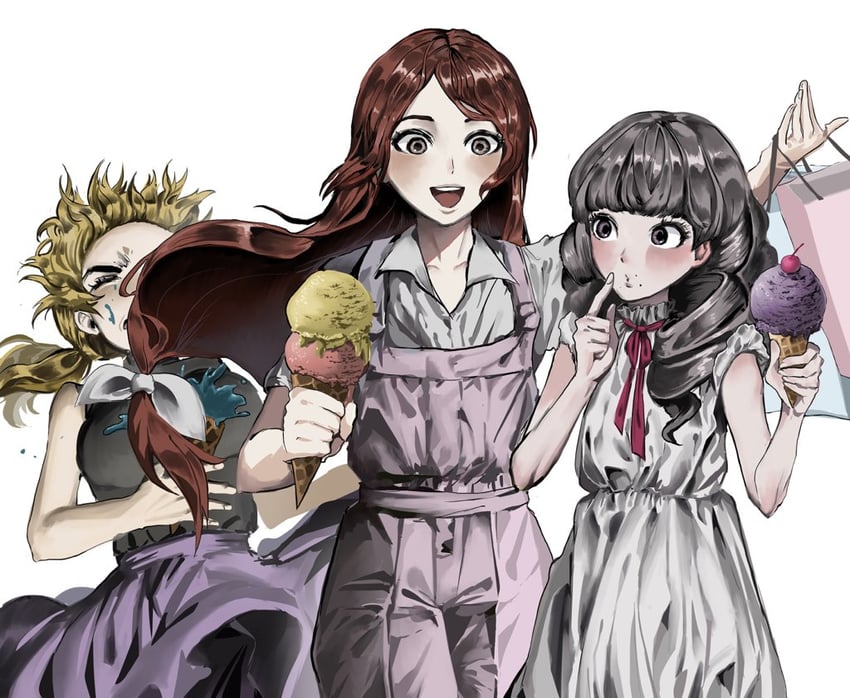 marina, karin, and abella (fear & hunger and 1 more) drawn by chira_fh