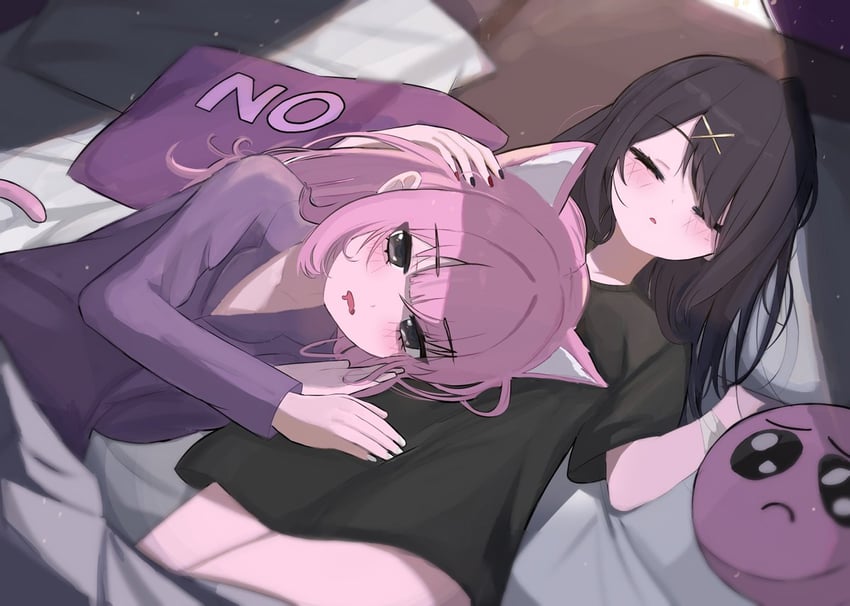 ame-chan and pien cat (needy girl overdose) drawn by yuriyalloween
