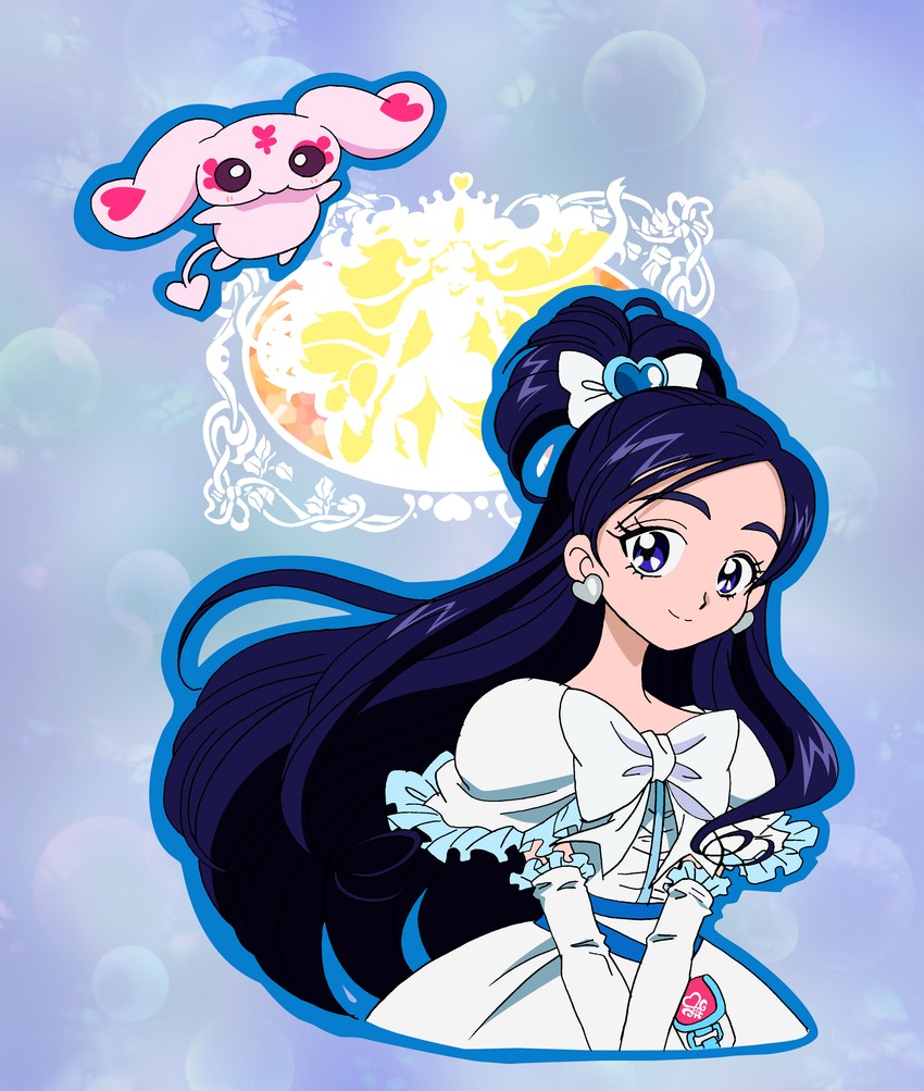 yukishiro honoka, cure white, and mipple (precure and 1 more)