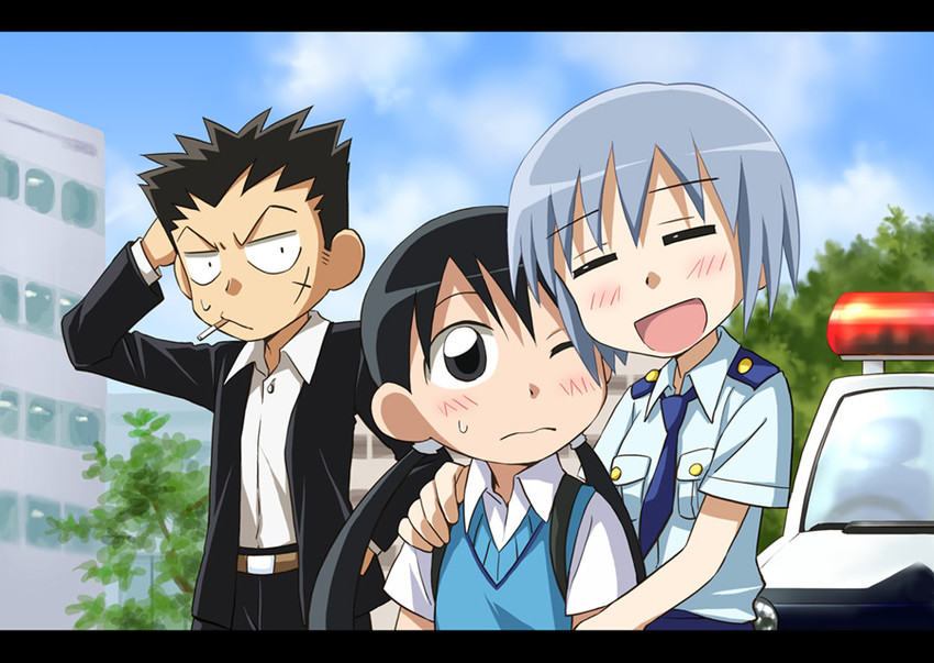 nonomiya nonomi, himuro sayuki, and sanada gunbei (nonomi sousachuu) drawn by agahari