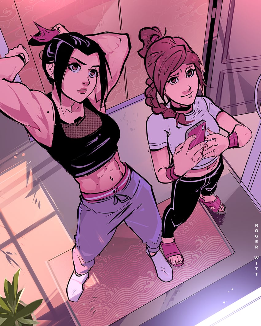 azula and ty lee (avatar legends and 1 more) drawn by rogerwitt