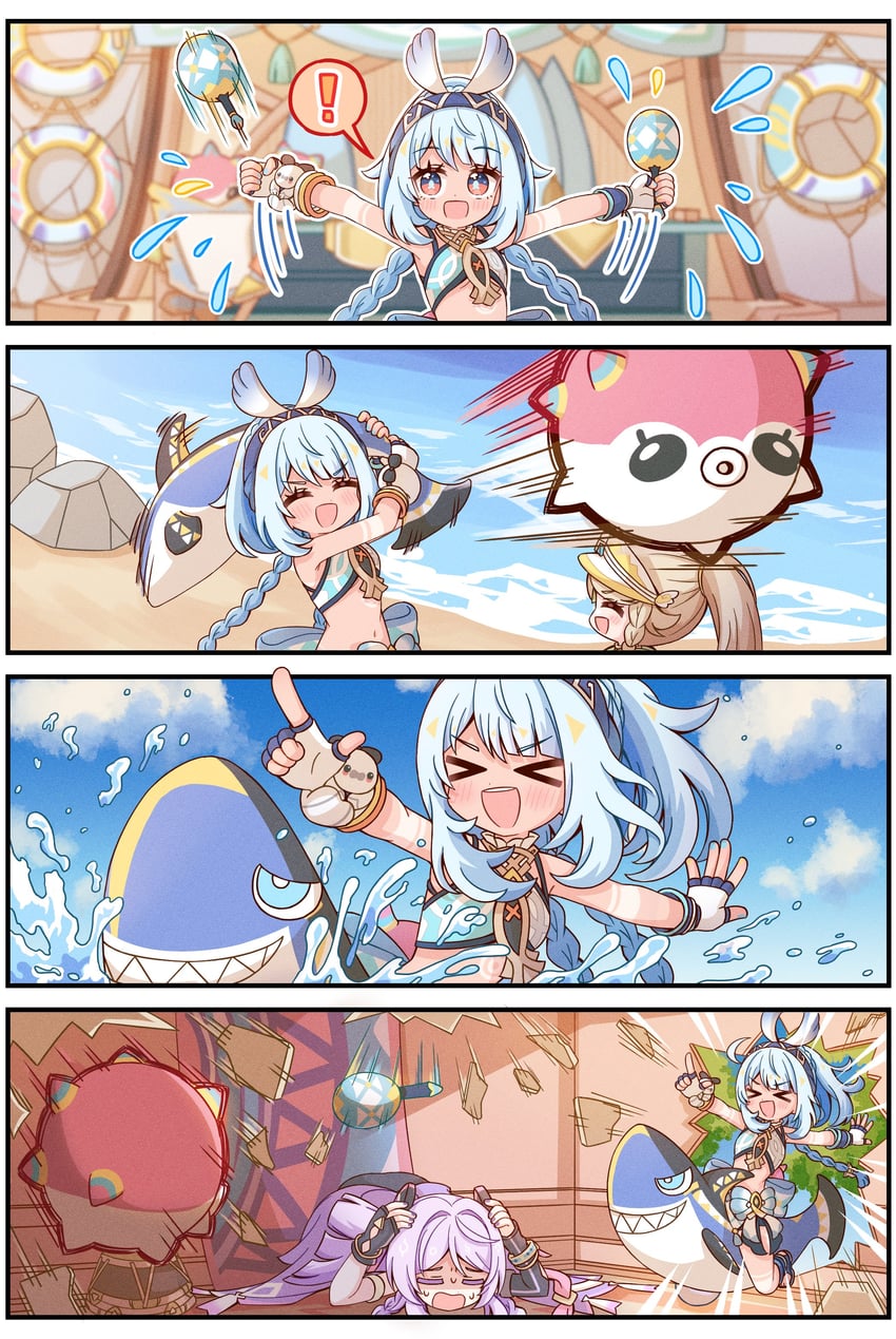 citlali, mualani, and kachina (genshin impact) drawn by yoshinao_(yoshinao_0203)