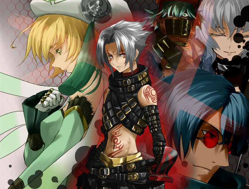 haseo, atoli, shino, azure kite, and ovan (.hack// and 1 more) drawn by nana_g