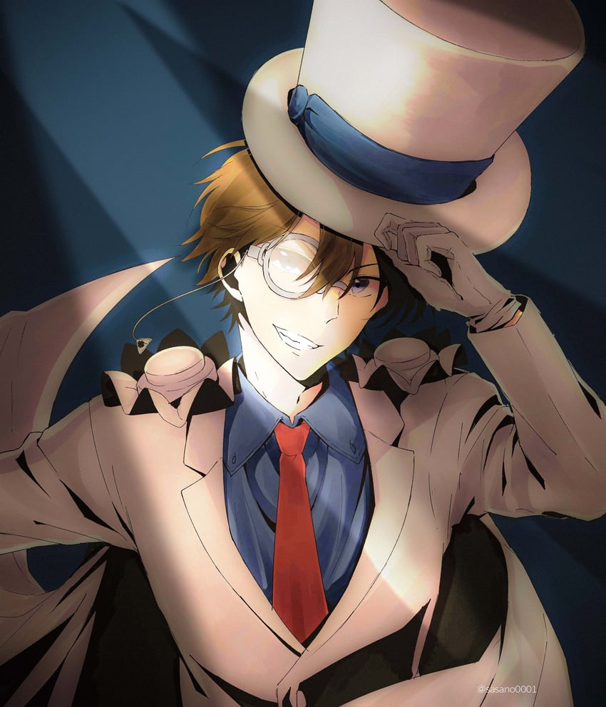 kaitou kid (meitantei conan and 1 more) drawn by sasano-01
