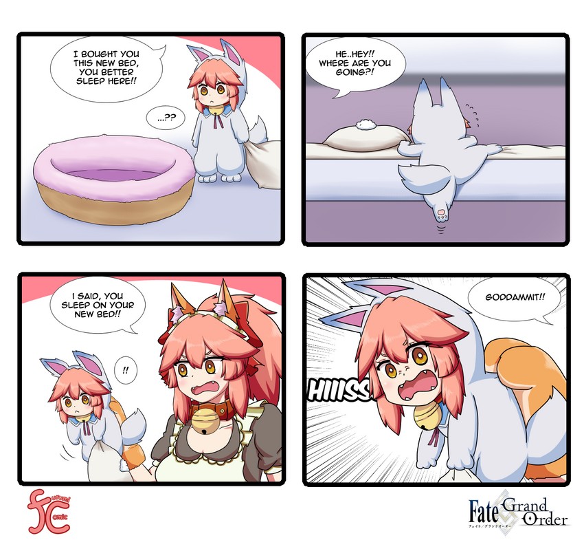 tamamo, tamamo cat, and fou (fate and 1 more) drawn by keita_naruzawa
