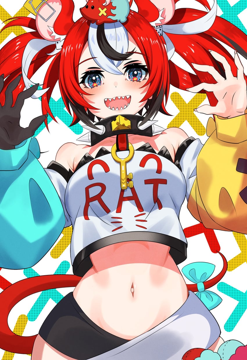 hakos baelz and mr. squeaks (hololive and 1 more) drawn by harutyansann