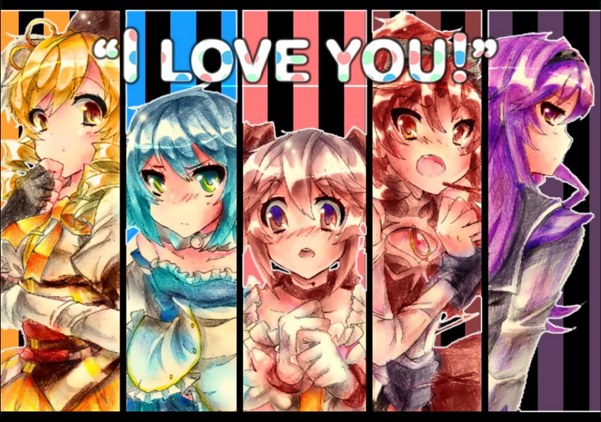 akemi homura, kaname madoka, miki sayaka, sakura kyoko, and tomoe mami (mahou shoujo madoka magica) drawn by cheong_ha