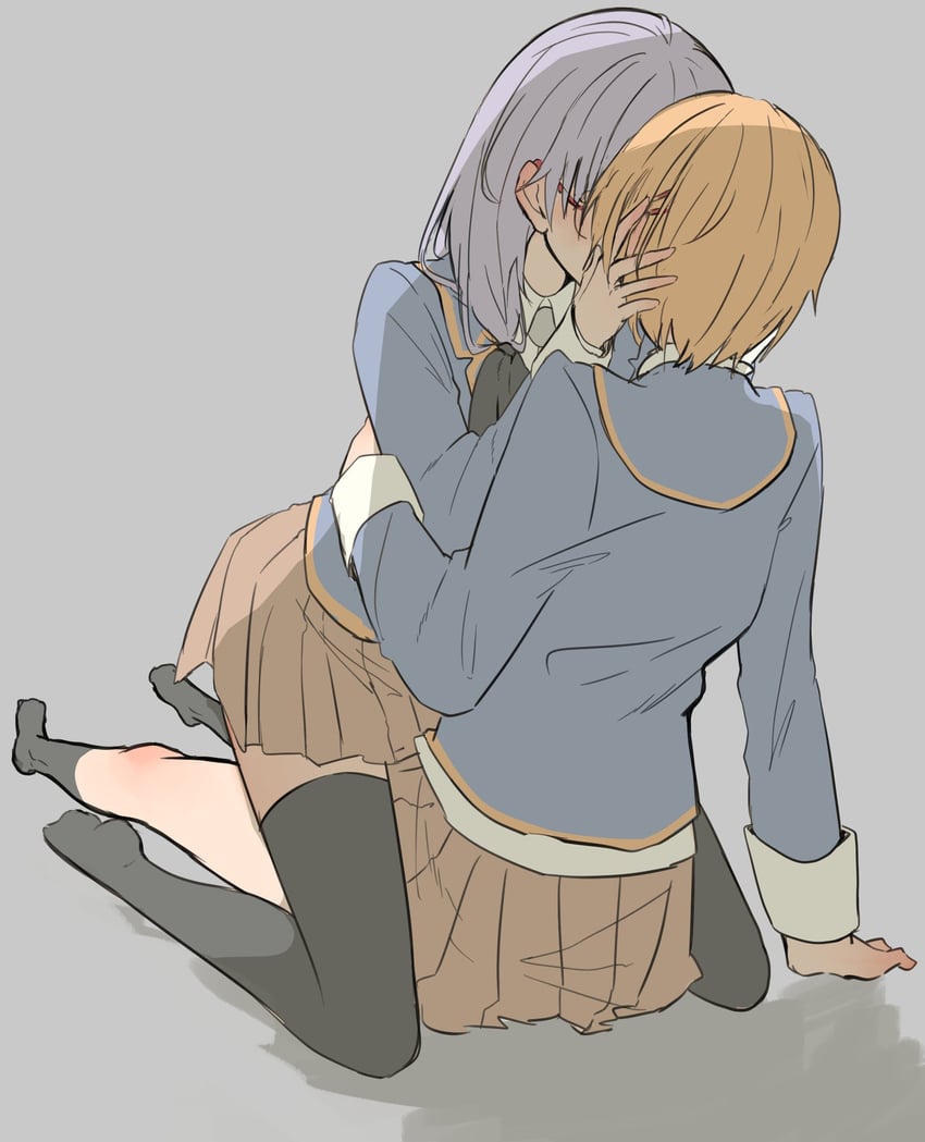 kayamori ruka and izumi yuki (heaven burns red) drawn by anko_(ankoromoti_grma)