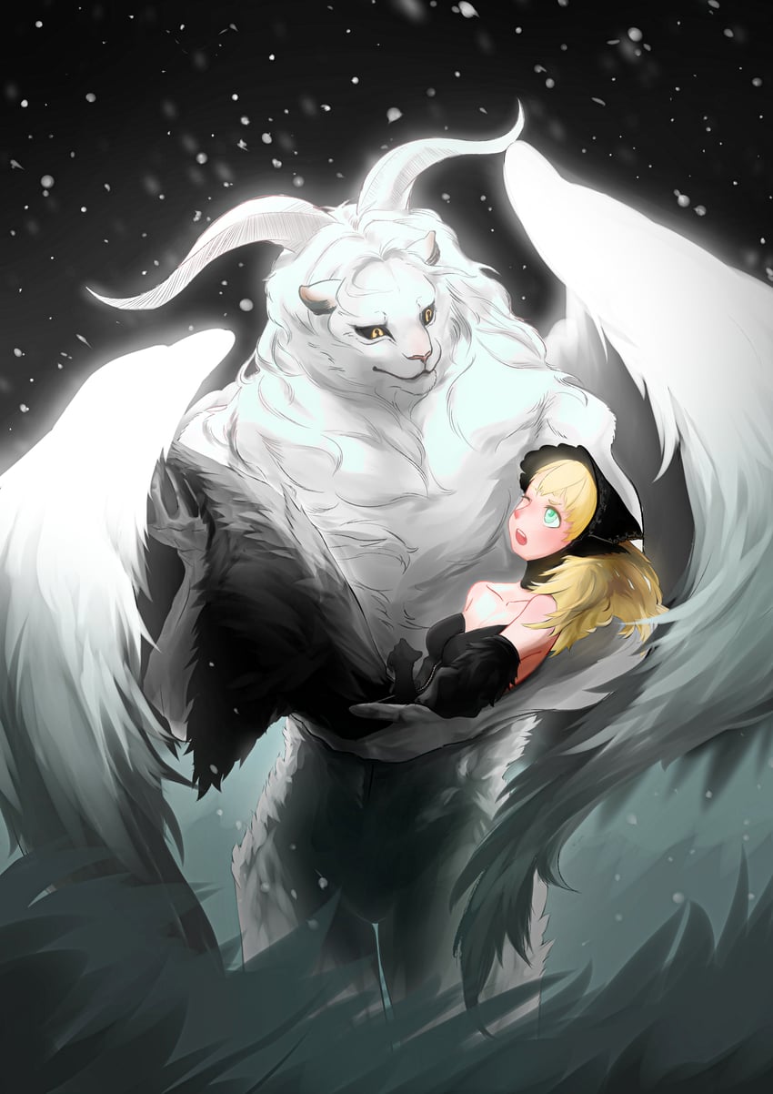 marcille donato and winged lion (dungeon meshi) drawn by a_gold_ajin