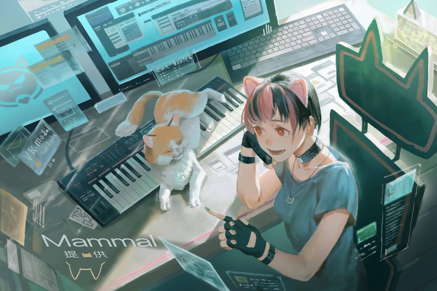asakura neko (cytus and 1 more) drawn by sawana