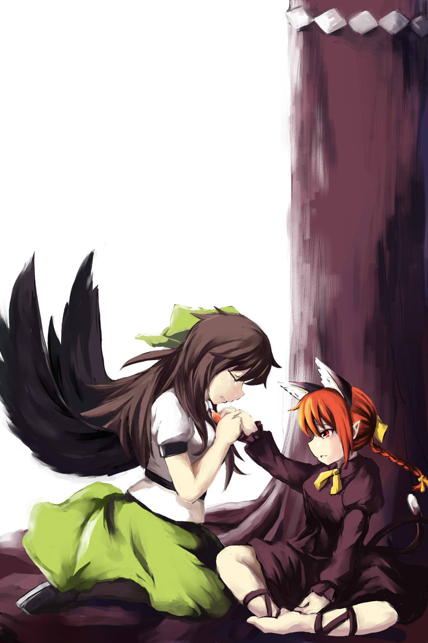 kaenbyou rin and reiuji utsuho (touhou) drawn by 463_jun