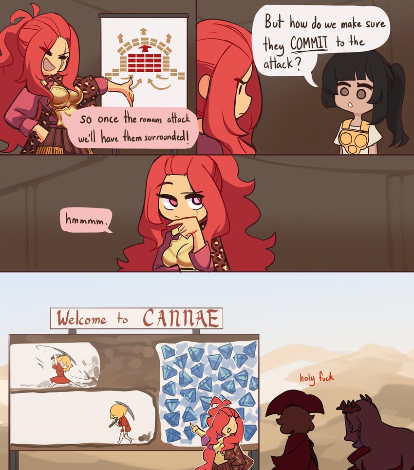 centurii-chan, legate, and hannibal (original) drawn by centurii-chan