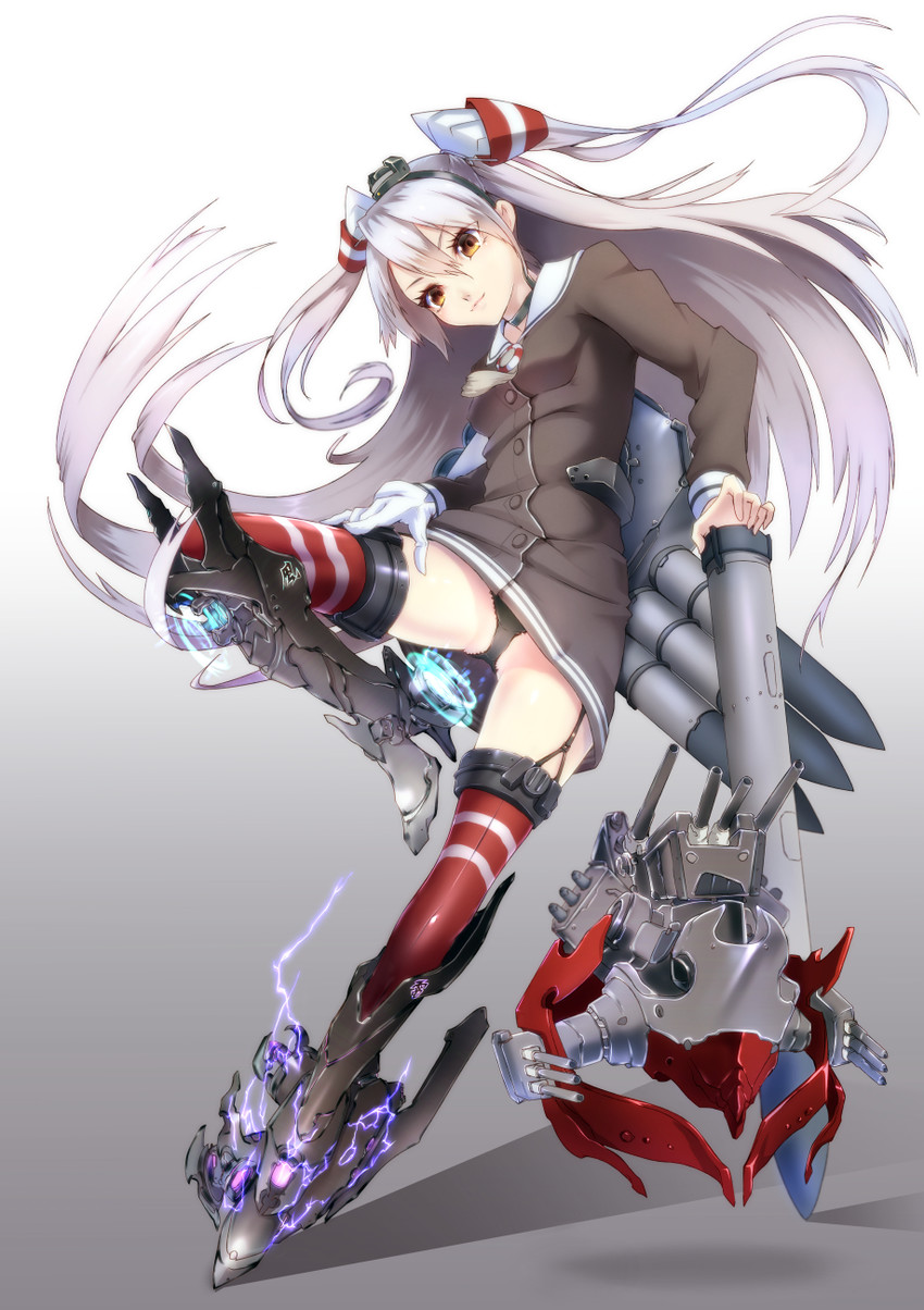 amatsukaze and rensouhou-kun (kantai collection) drawn by big.g