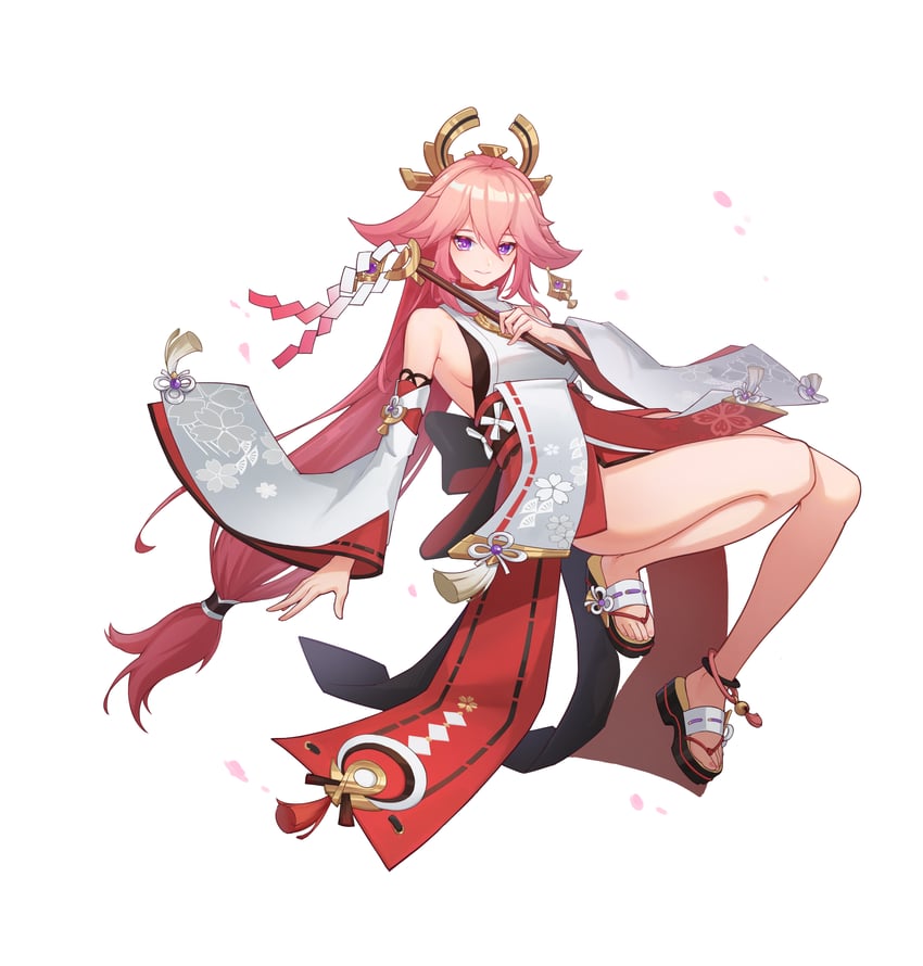 yae miko (genshin impact) drawn by sekai_korekata_teki_o