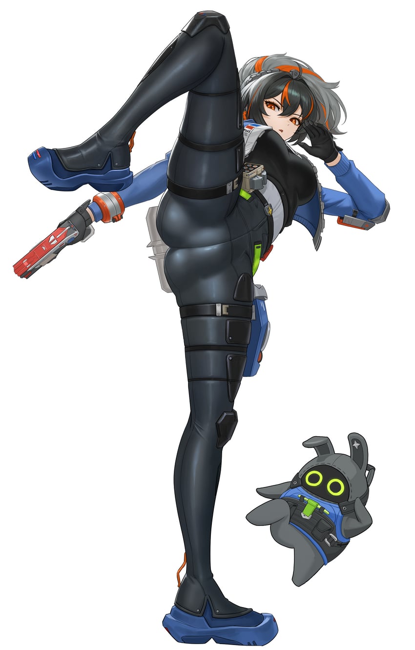 zhu yuan and securityboo (zenless zone zero) drawn by heine_(haloo1101)