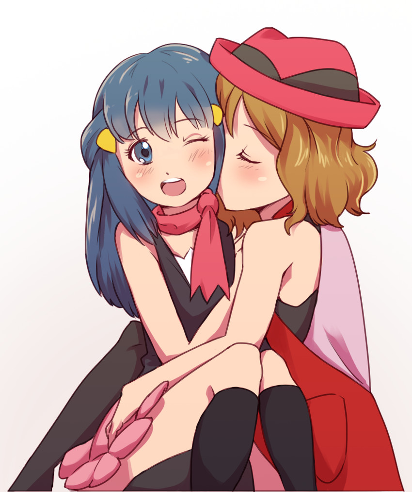 dawn and serena (pokemon and 1 more) drawn by metalmorag
