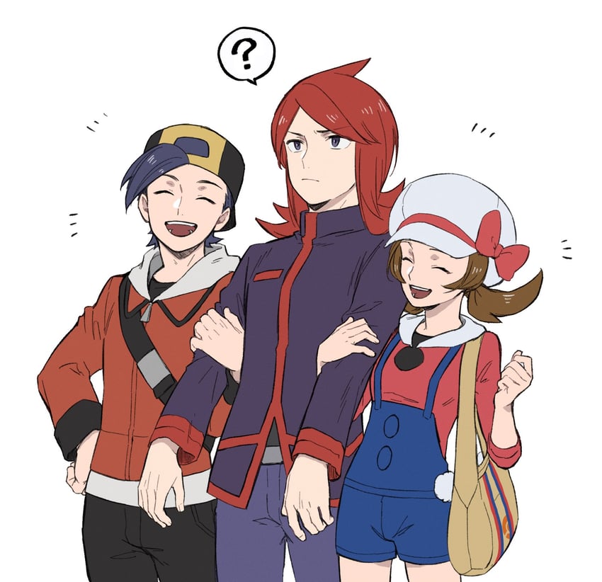 ethan, lyra, and silver (pokemon and 1 more) drawn by mocollie