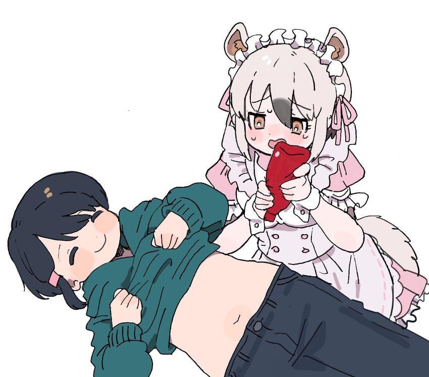 captain and southern tamandua (kemono friends and 1 more) drawn by 010mzam