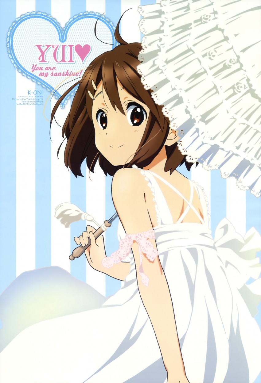 hirasawa yui (k-on! and 1 more) drawn by horiguchi_yukiko, miura_rina_(colorist), and nakagami_ryuta