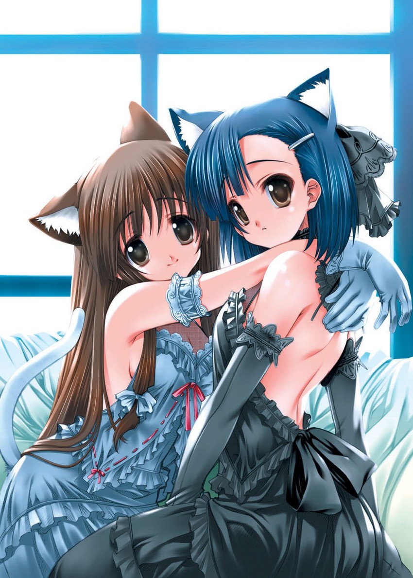 sakurazaki setsuna and konoe konoka (mahou sensei negima!) drawn by senomoto_hisashi