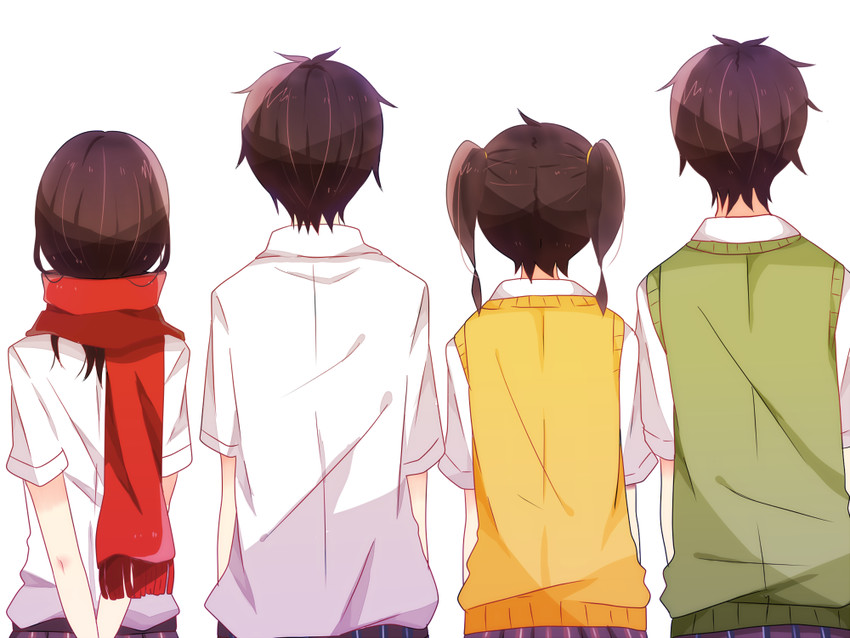 tateyama ayano, kisaragi shintarou, enomoto takane, and kokonose haruka (kagerou project) drawn by kiichigo_(k-15)
