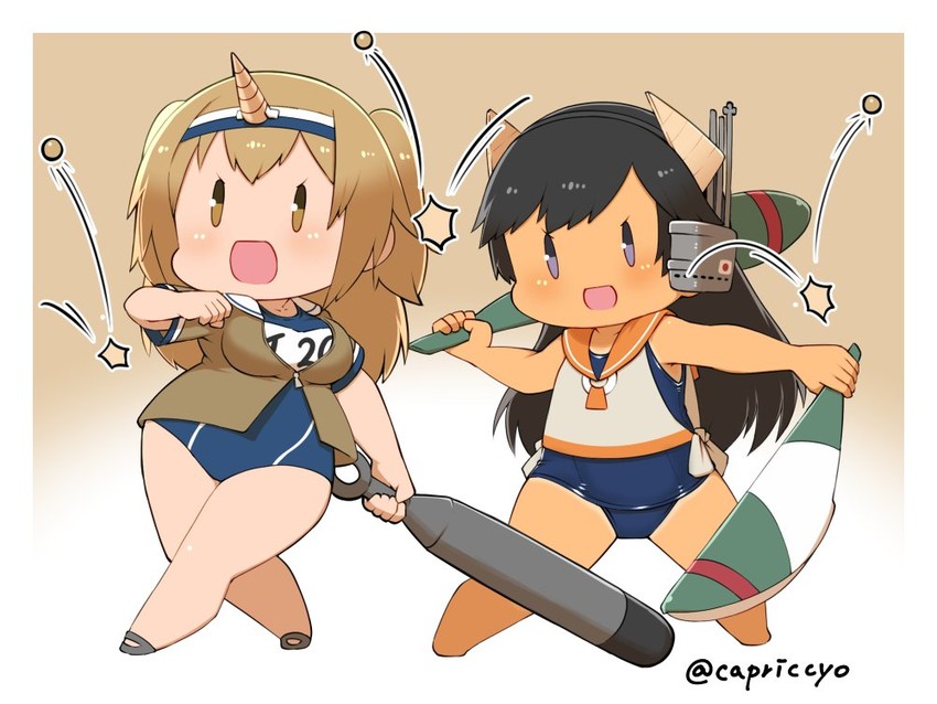 i-26 and i-400 (kantai collection) drawn by capriccyo