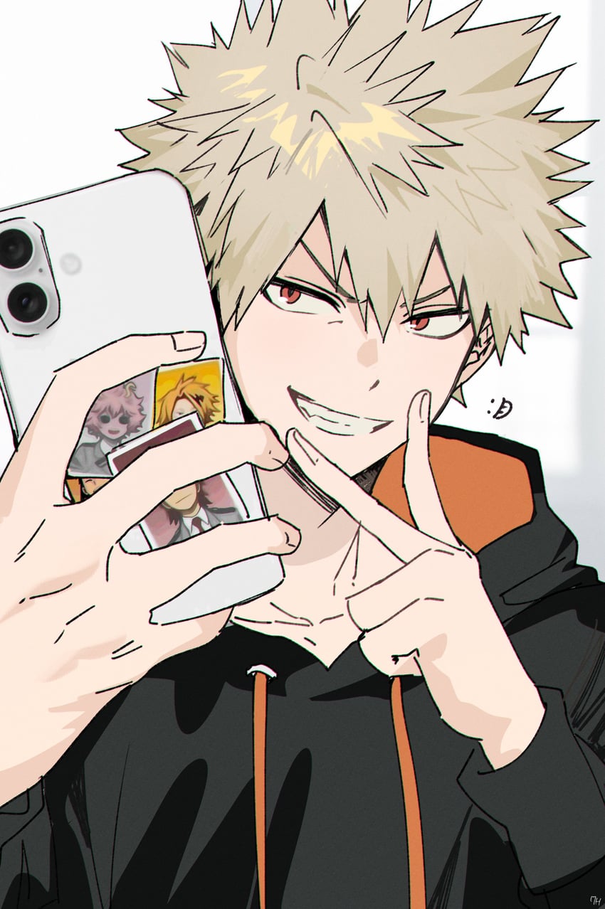 bakugou katsuki, ashido mina, kaminari denki, and sero hanta (boku no hero academia) drawn by znjxlz