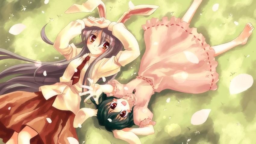 reisen udongein inaba and inaba tewi (touhou) drawn by yuuki_tatsuya