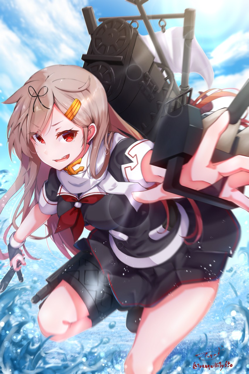 yuudachi and yuudachi kai ni (kantai collection) drawn by baileys_(tranquillity650)
