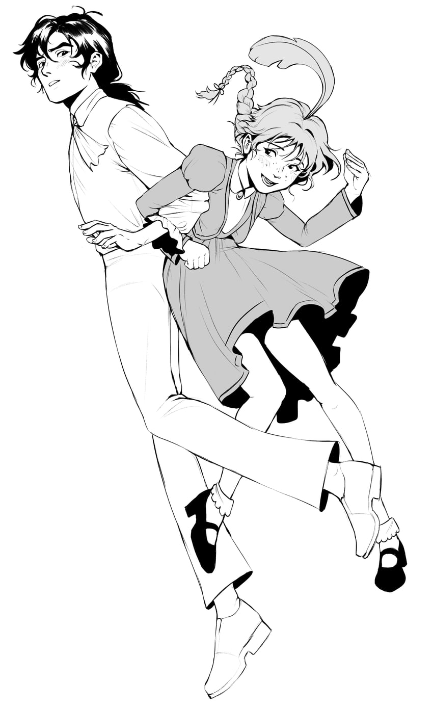 ahiru and fakir (princess tutu) drawn by crab-milk