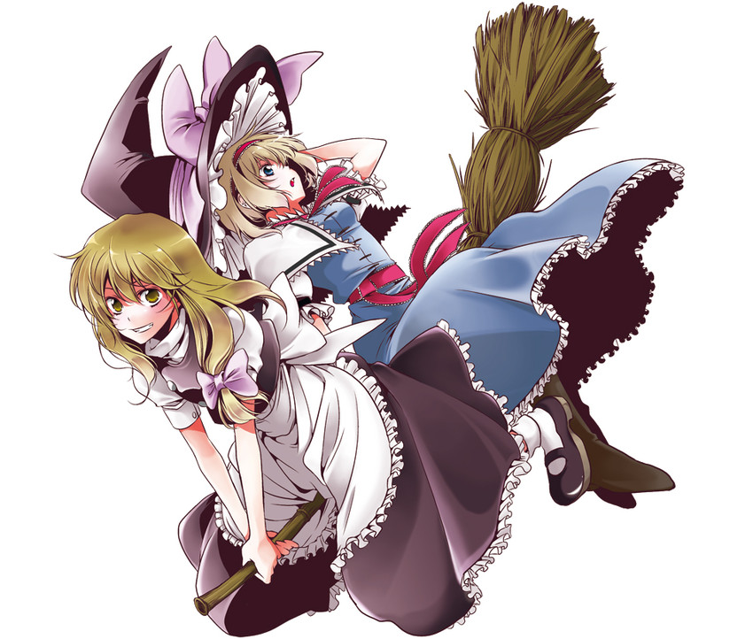 kirisame marisa and alice margatroid (touhou) drawn by youko_(santarose)