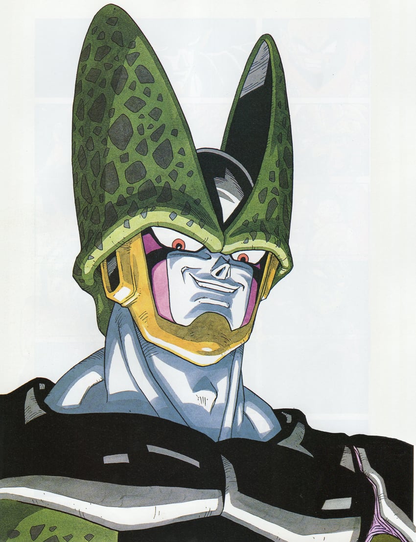 cell and perfect cell (dragon ball and 1 more) drawn by toriyama_akira