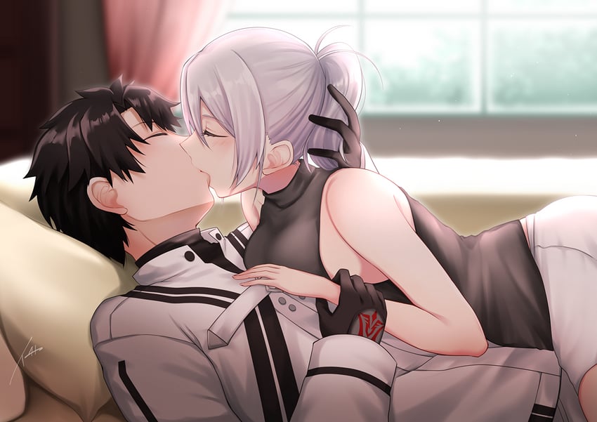 fujimaru ritsuka and riesbyfe stridberg (fate and 3 more) drawn by ichi_kq
