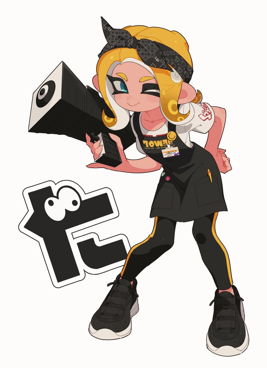 octoling player character and octoling girl (splatoon) drawn by surume01417