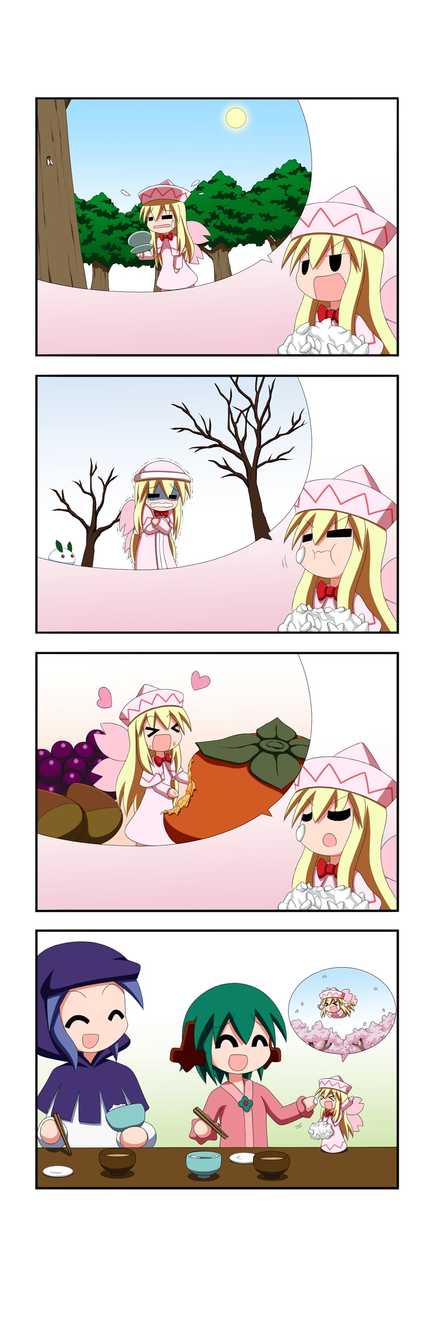 kumoi ichirin, kasodani kyouko, and lily white (touhou) drawn by rakugaki-biyori
