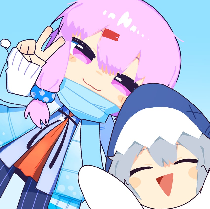 yuzuki yukari, kizuna akari, and okhotsk yukari (vocaloid and 1 more) drawn by konohoshi