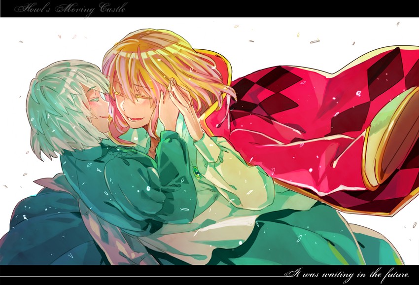 howl pendragon and sophie hatter (studio ghibli and 1 more) drawn by tachibana_amane_(amane01a)