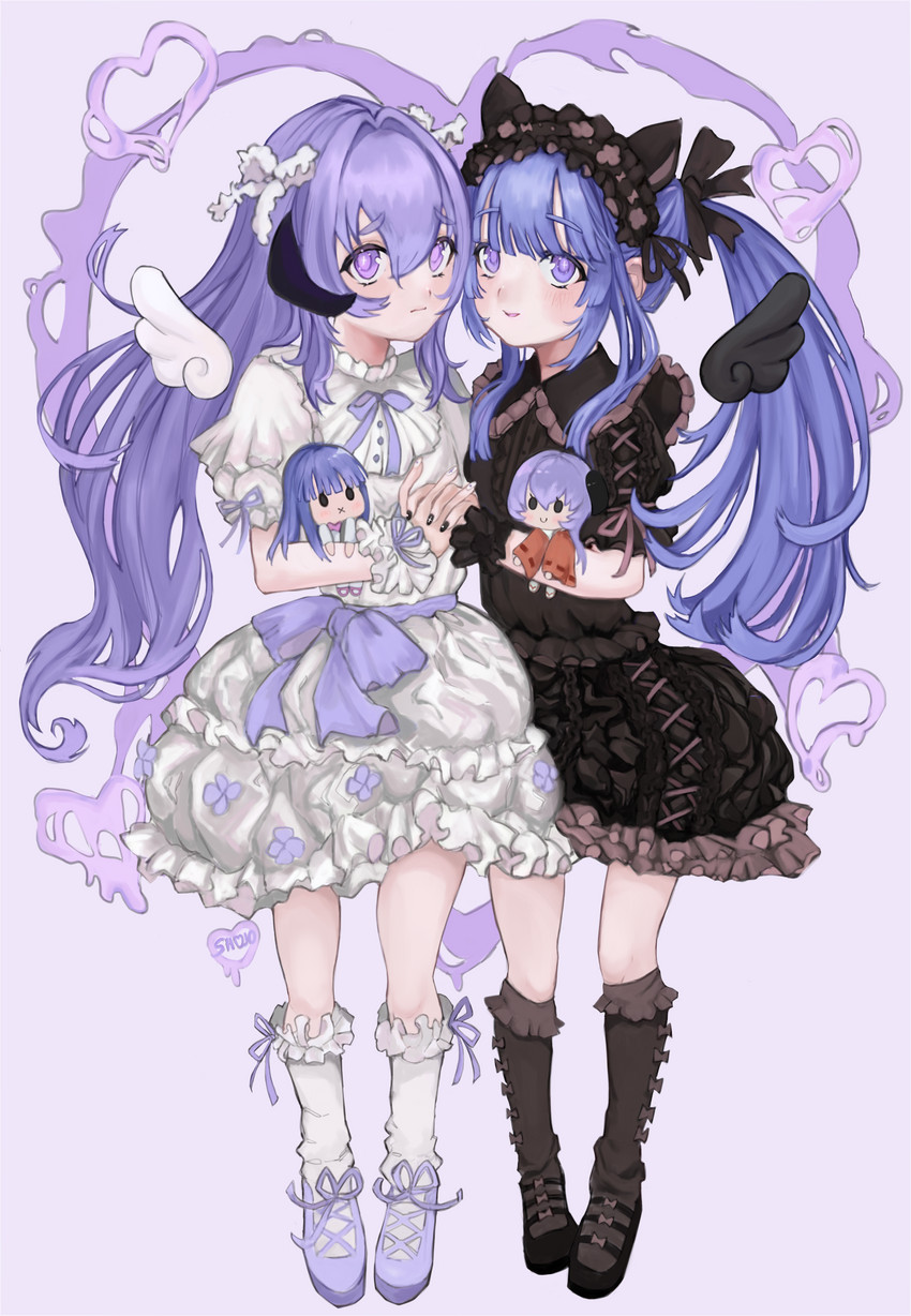 furude rika and hanyuu (higurashi no naku koro ni) drawn by shoujoblush