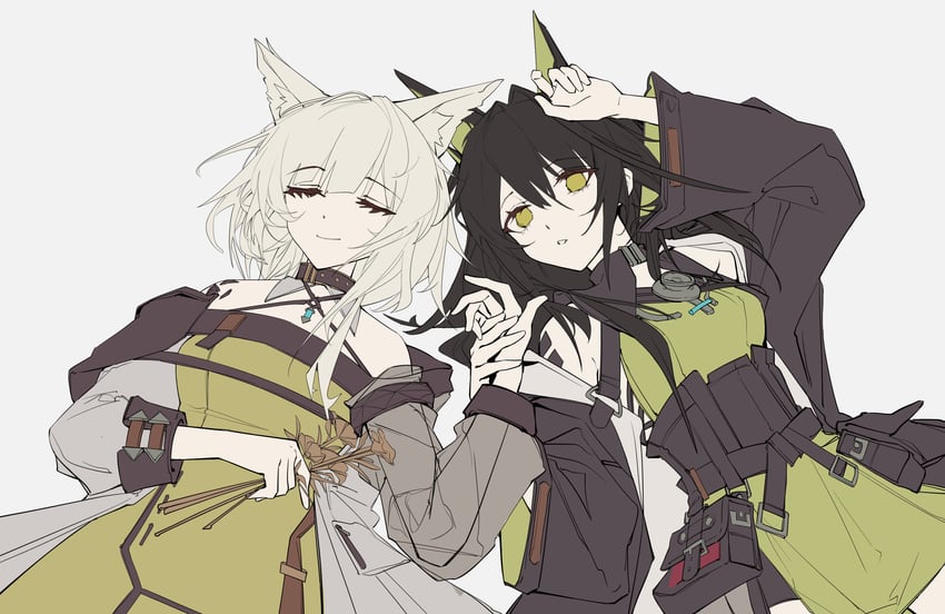 kal'tsit and mon3tr (arknights) drawn by bansibuhuo_yu_pian
