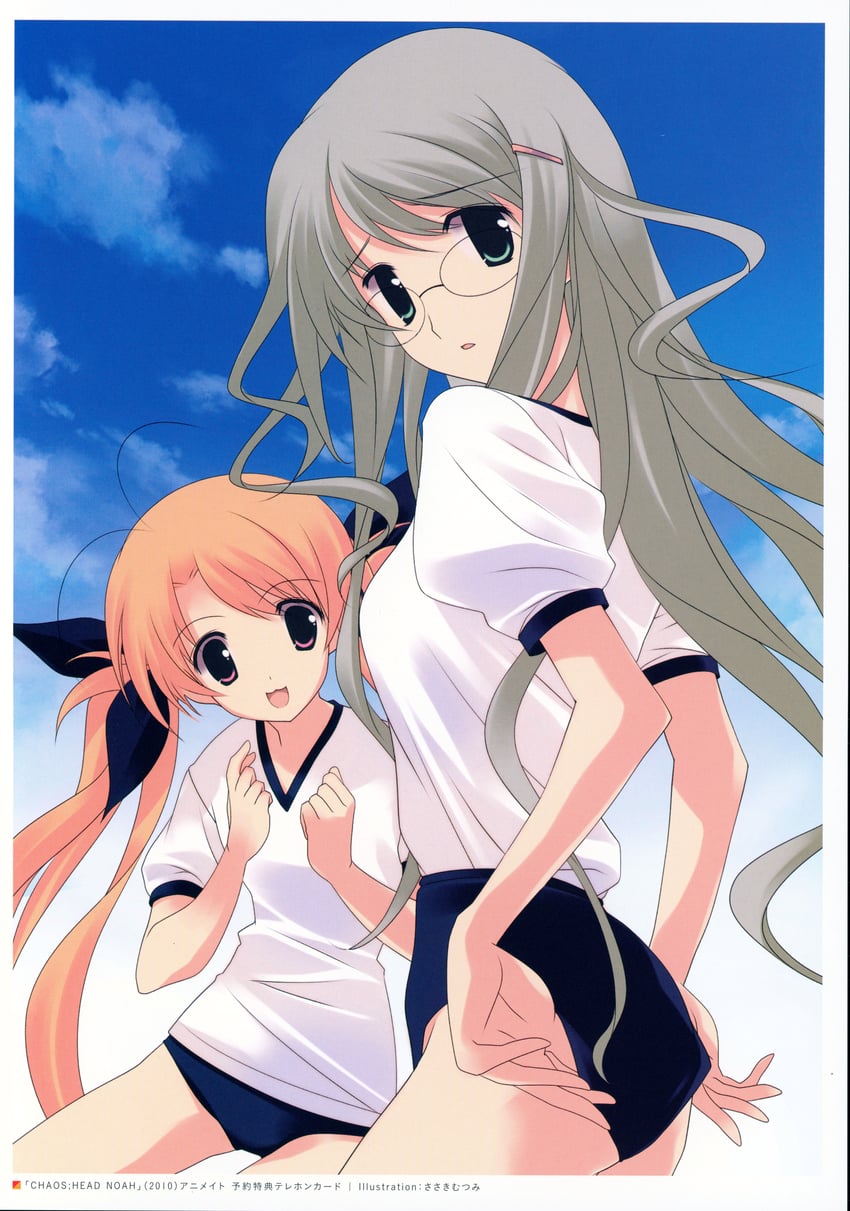 orihara kozue and kusunoki yua (chaos;head) drawn by sasaki_mutsumi