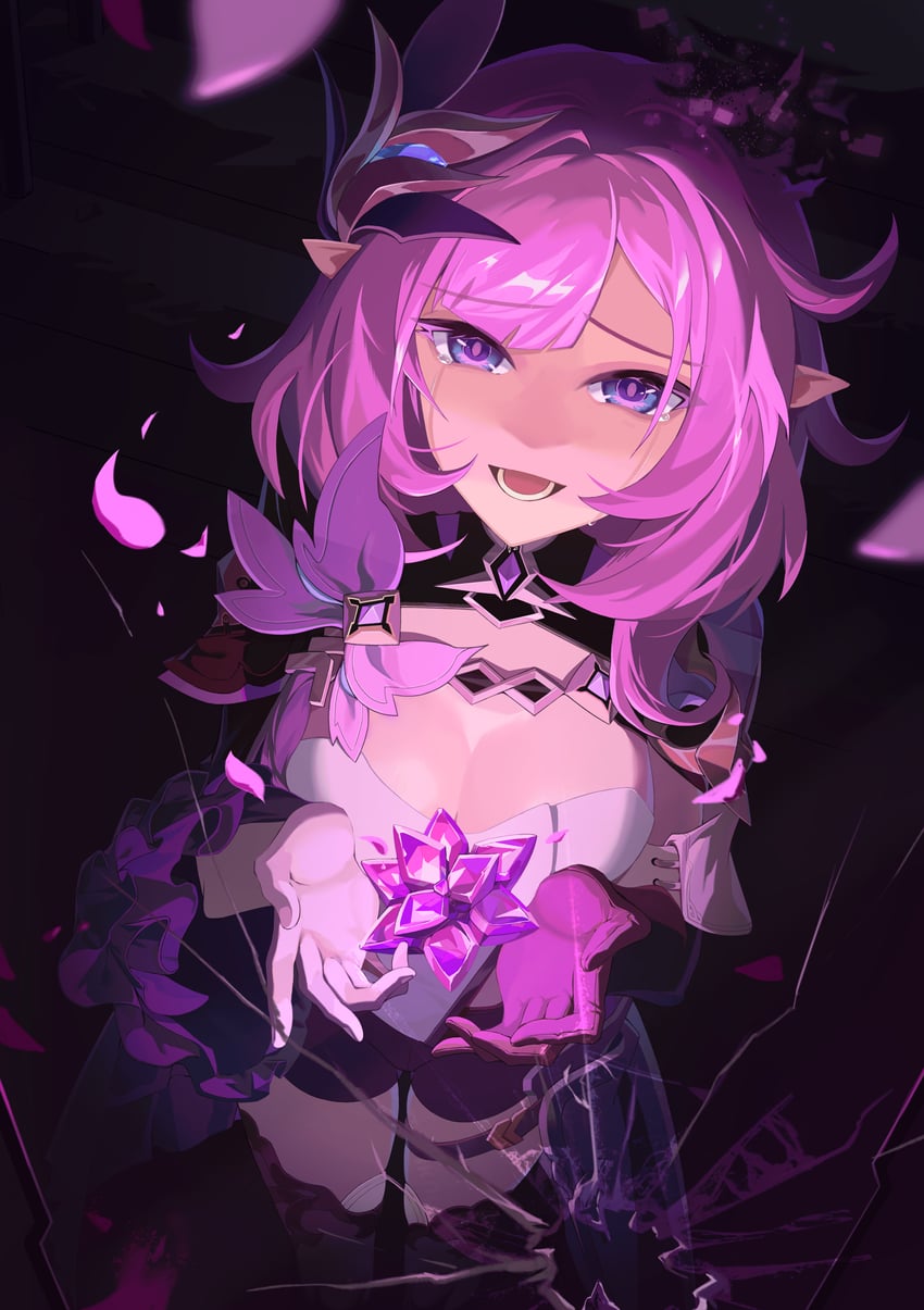 elysia (honkai and 1 more) drawn by zhu_fun_(pixiv_21401851)