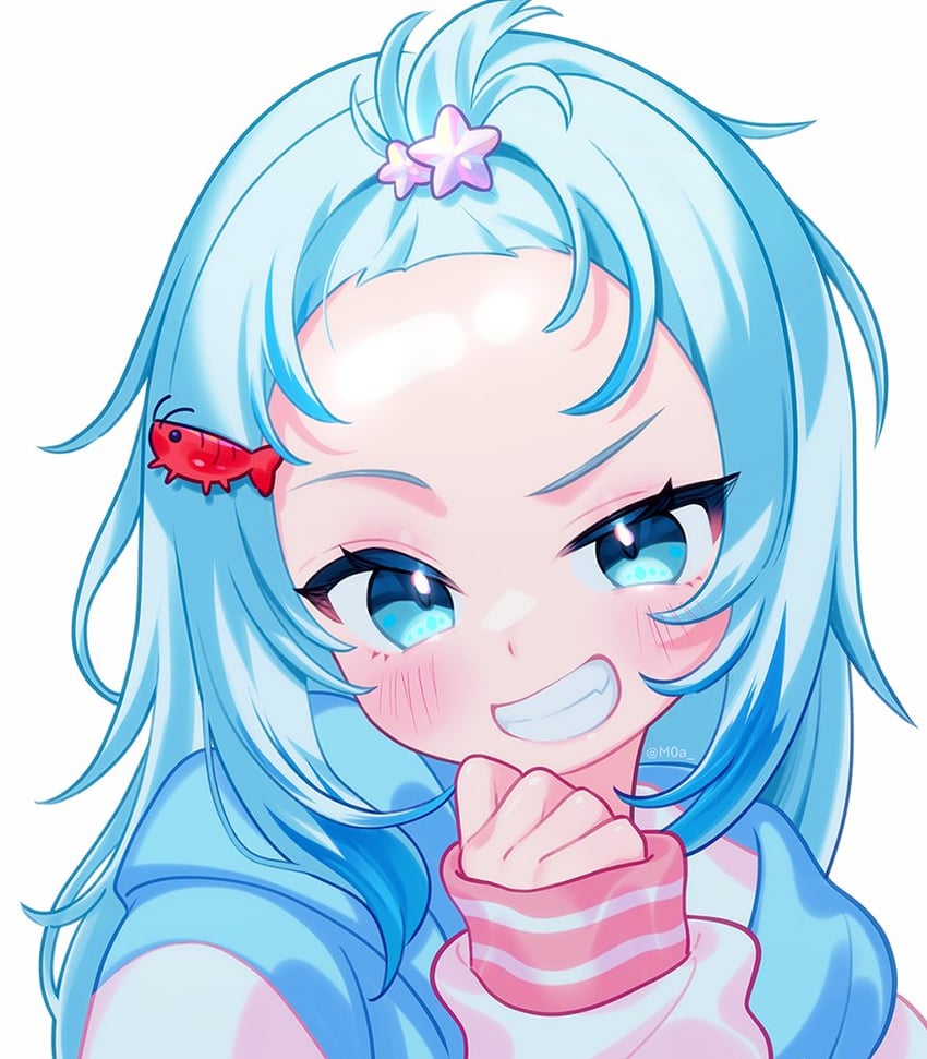 gawr gura (hololive and 1 more) drawn by moa_(21energy12)