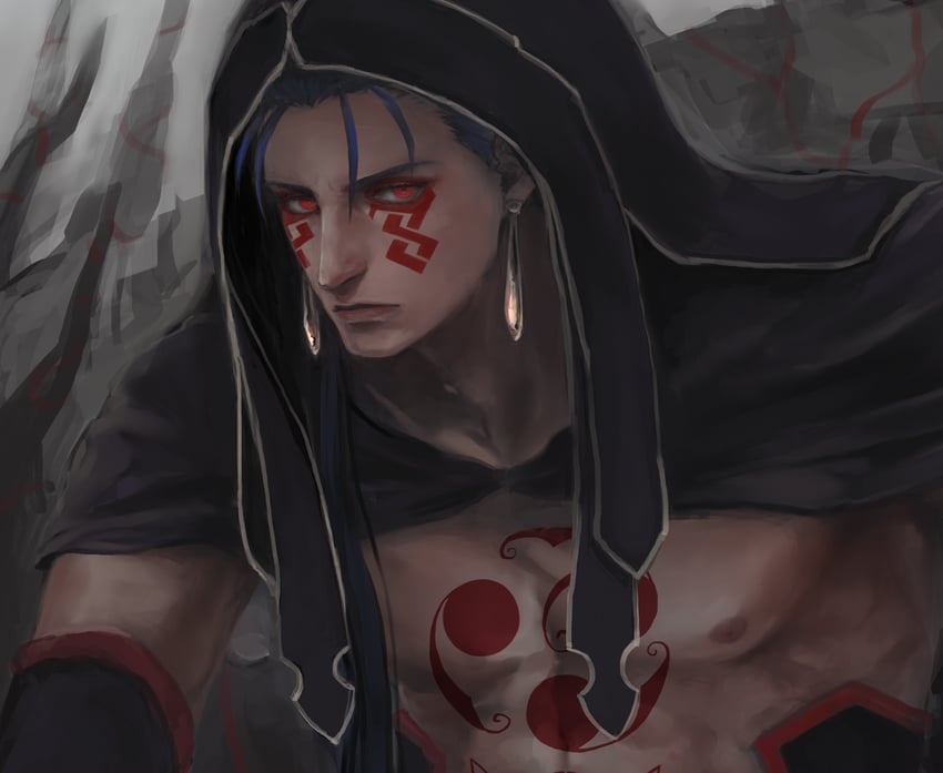 cu chulainn and cu chulainn alter (fate and 1 more) drawn by sasamura