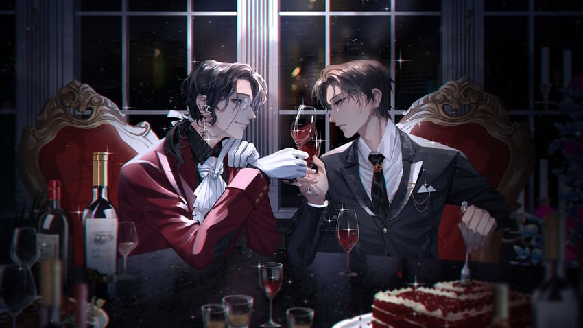 klein moretti and amon (lord of the mysteries) drawn by mxcyc