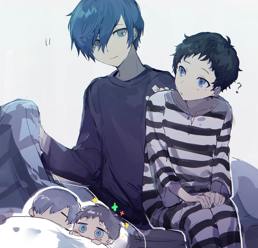 yuuki makoto and pharos (persona and 1 more) drawn by room_rem