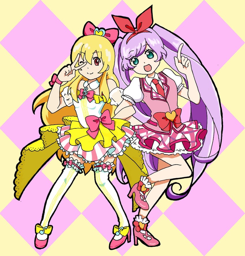 hoshimiya ichigo and manaka laala (pretty series and 2 more) drawn by shao_(caomei0214)