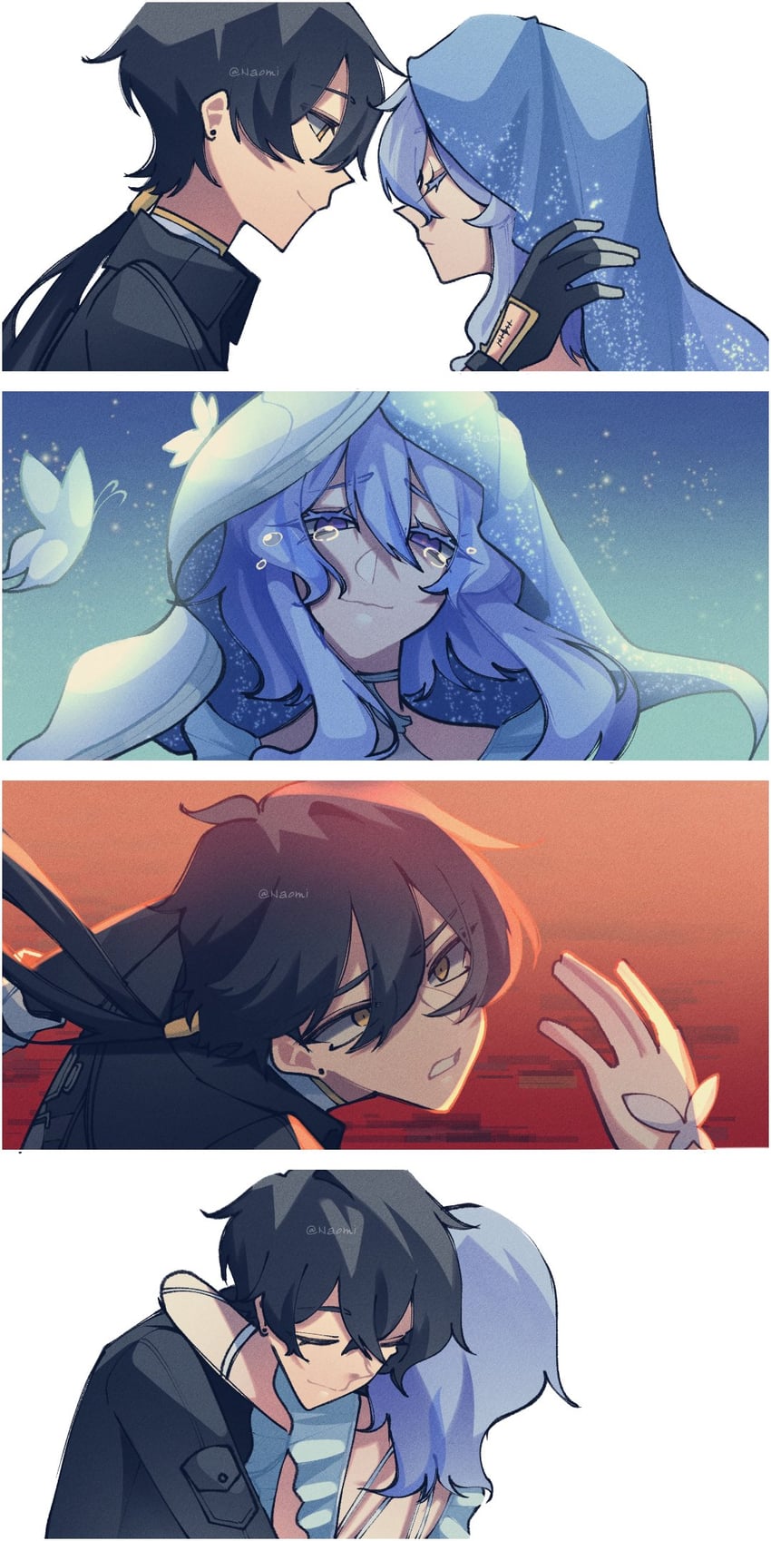 rover, male rover, and shorekeeper (wuthering waves) drawn by mio_chan07