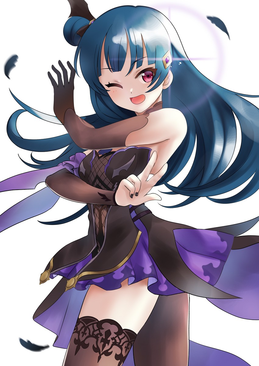 tsushima yoshiko and fischl (genshin impact and 2 more) drawn by manjirou_(manji_illust)