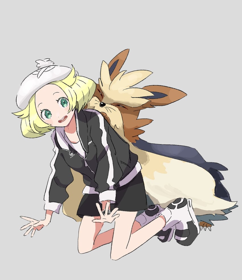 bianca and stoutland (pokemon and 1 more) drawn by eneko_(olavcnkrpucl16a)